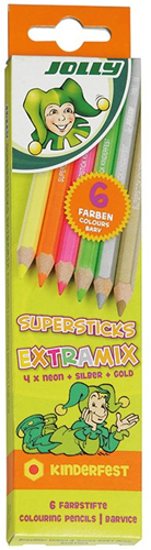 Jolly Jolly Supersticks Kleurpotloden Extra Mix 6 stuks