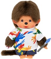 Monchhichi knuffel jongen kunstenaar pop 20cm speelgoed