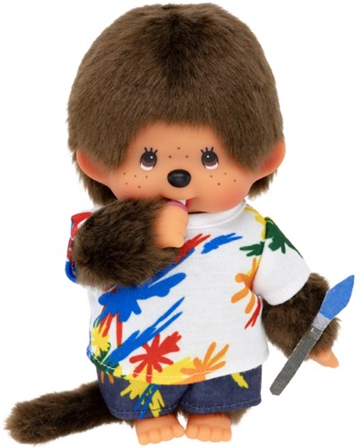 Monchhichi knuffel jongen kunstenaar pop 20cm speelgoed-2