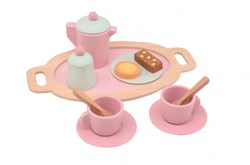 Jouéco houten theeset - speelgoed servies voor kinderen 14-delig