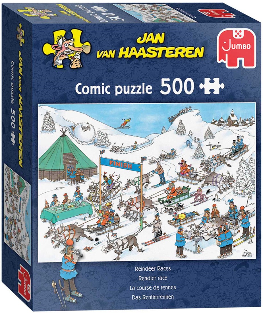 bijl Anesthesie beddengoed Jumbo Puzzel Jan van Haasteren Rendier Race - 500 stukjes