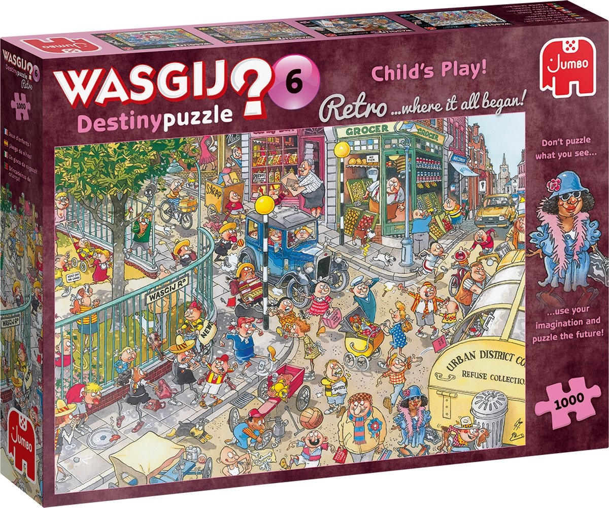Beven Winkelier leer Jumbo Puzzel Wasgij Retro Destiny 6 Kinderspel!- 1000 stukjes