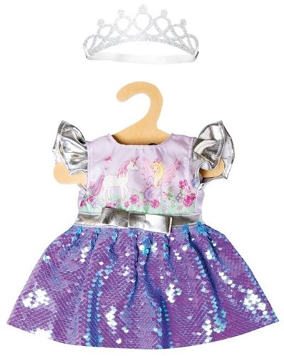 Heless babypop jurk Fee & Eenhoorn pailletten 28-35cm multicolor-3