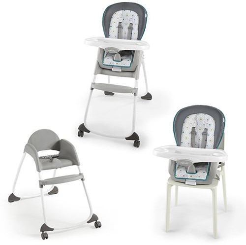 Ingenuity kinderstoel 3-in-1 Trio hoge stoel grijs baby peuterstoel
