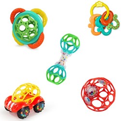 Oball baby speelgoed set - Soothers & Shakers 5-delige cadeau set multicolor