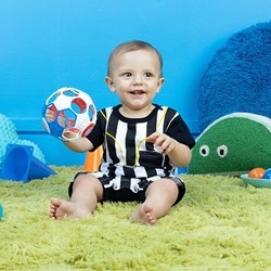 Oball baby rammelaar voetbal Grippin Goals - kleurrijk en flexibel speelgoed