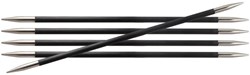 KnitPro sokkennaalden Karbonz 20cm 1.50mm - set breinaalden zwart