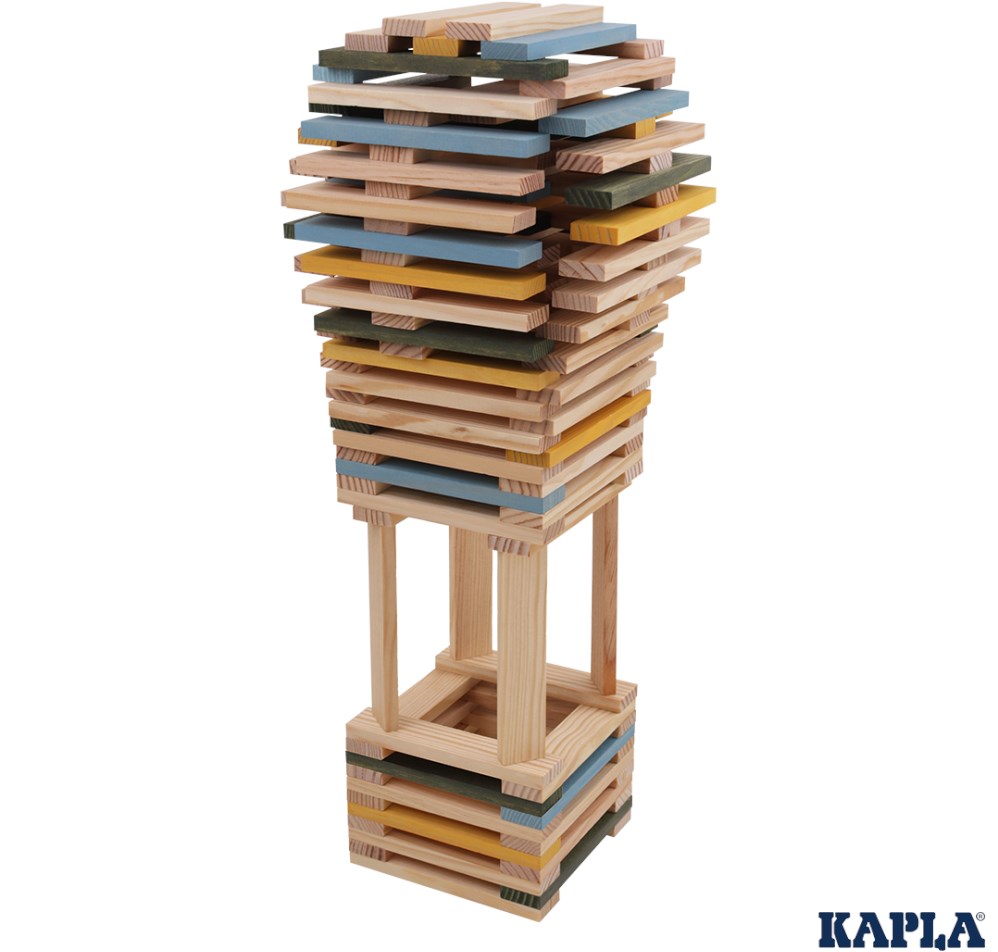 De traditionele KAPLA® box met 200 natuurlijke houten plaatjes, constructie- houten speelgoed, vanaf 2 jaar De traditionele KAPLA® box met 200 natuurlijke houten plaatjes, constructie- houten speelgoed, vanaf 2 jaar
