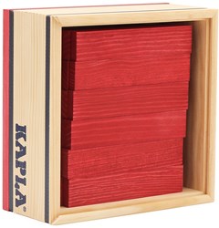 Kapla Kapla 40 VIERKANTEN Gekleurde plankjes rood