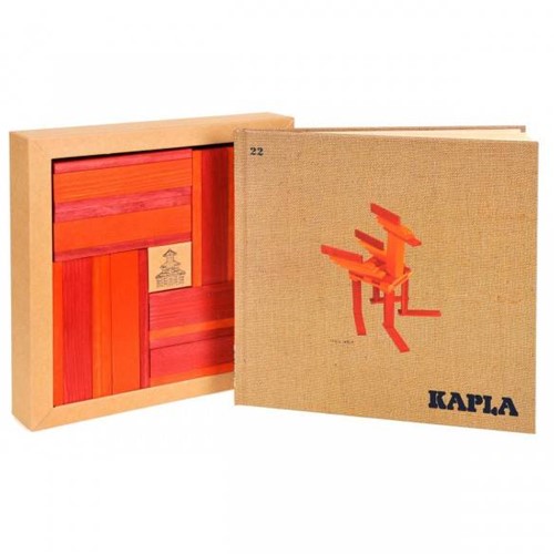 Kapla  houten bouwplankjes 40 Plankjes rood/oranje