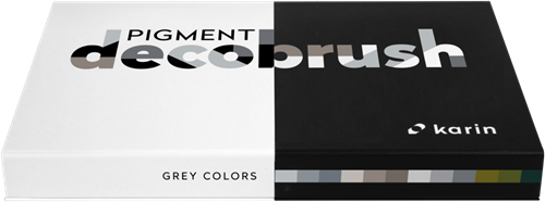 Karin Karin Deco Brushmarker Pigment Collection 12 stuks Grey