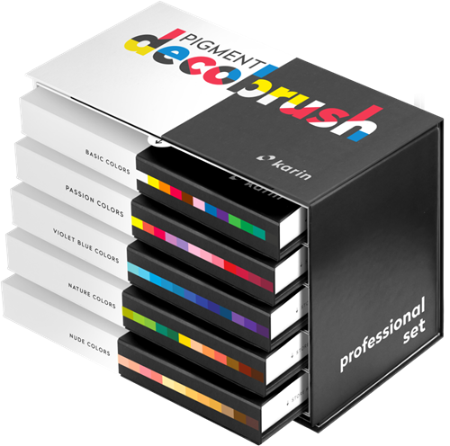 Karin Karin Deco Brushmarker Pigment Professional Set 60 stuks