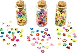 Hobby & Crafting Fun Katsuki Mini Confetti Mix 3x5 gr Smileys Bloemen en Fruit