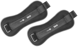 Fitness-Mad pols- en enkelgewichten 2 x 2kg zwart neopreen