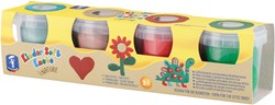 Feuchtmann klei aarde kleuren - zachte kinderklei 4x150g creatief