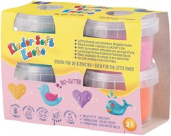 Feuchtmann Kinder Soft Klei Bio-Glitter 4x80g