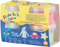 Feuchtmann Kinder Soft Klei Hyper 4x80g (3x Neon & 1 Glow In The Dark)