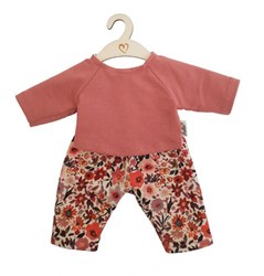 Hollie poppenkleding retro bloemen broek en shirt set voor poppen