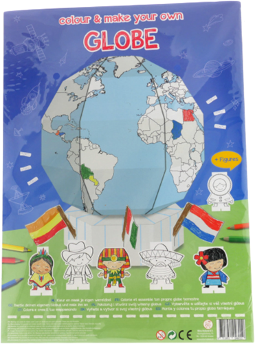 Kleur en Maak je eigen Wereldbol
