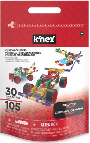 K'nex bouwset voertuigen - Custom Cruisers 105-delig met opbergtas