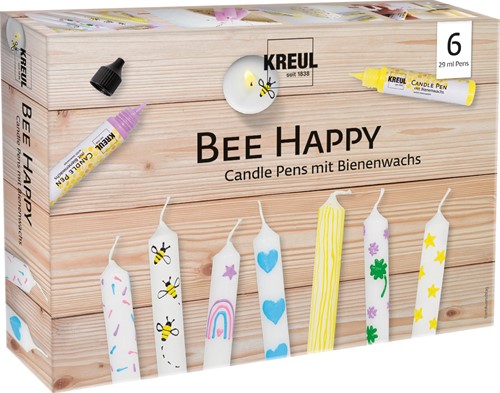 Kreul Kreul Kaarsenverf Set 6x29 ml Bee Happy