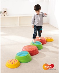 Eduplay balans speelgoed Rainbow Riverstones - kleurrijke stapstenen set