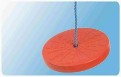 NHF kunststof ronde schommel - buitenspeelgoed met nylon touw 2m