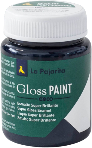 La Pajarita La Pajarita Glans Verf 75ml Blackjack Zwart