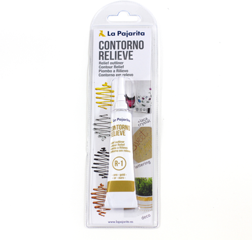 La Pajarita La Pajarita Reliëf Outliner Goud 20ml