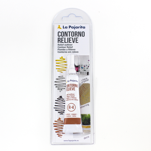 La Pajarita La Pajarita Reliëf Outliner Koper 20ml