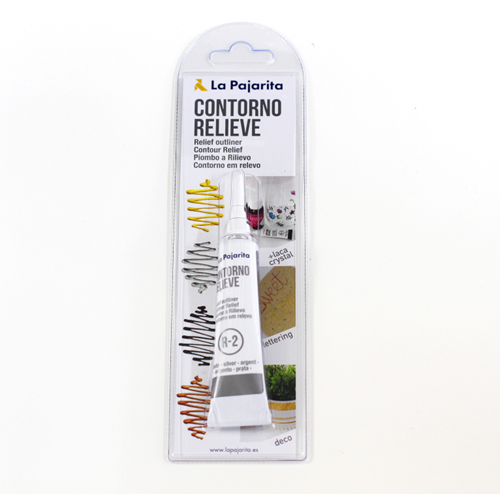 La Pajarita La Pajarita Reliëf Outliner Zilver 20ml
