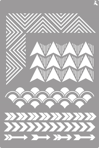 La Pajarita La Pajarita Stencil Geometrisch 20x30cm
