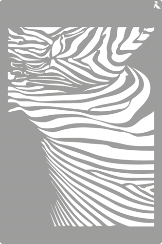 La Pajarita La Pajarita Stencil Zebra 20x30cm