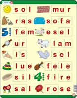 Larsen legpuzzel leren lezen Noors - educatief speelgoed 22 stukjes