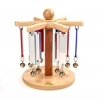 Learn Well Houten Sensorische Carrousel - Spiegeltjes & Belletjes / Mirror Chimeabout