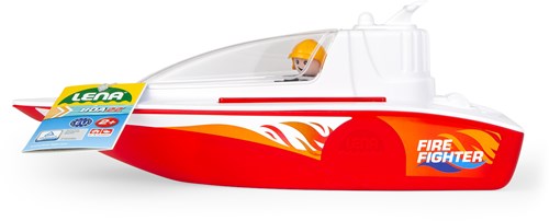 Lena brandweerboot speelgoedboot met speelfiguur - 36 cm - kunststof-2