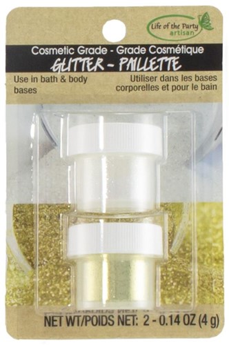 Life of the Party Life of the Party Cosmetische Glitter voor Zeep 2x4 gr Goud en Holografisch