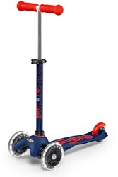 Micro kinderstep Mini Micro Deluxe opvouwbaar LED marineblauw verstelbaar