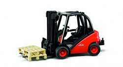 Bruder vorkheftruck Linde H30D speelgoed met twee pallets - bouwvoertuig