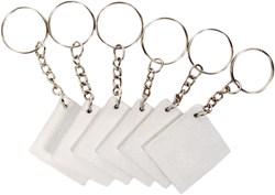Little Birdie Crafts sleutelhanger canvas knutselset 3,8 cm 6 stuks