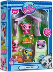 Bandai speelset Littlest Pet Shop Camping avontuur dierenfiguren en accessoires