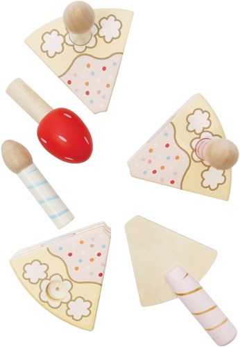 Le Toy Van houten verjaardagstaart vanille met kaarsjes speelgoed-2