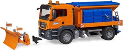 Bruder MAN TGS speelgoed vrachtwagen winterdienst met sneeuwschuiver