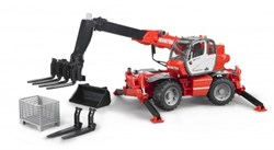 Bruder Manitou MRT 2150 bouwplaats telescooplader met accessoires - speelgoed