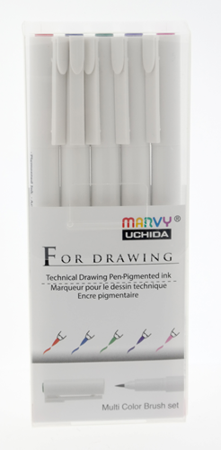 Marvy Uchida Marvy Uchida Technische Fineliner Set 0,3 mm 5 stuks