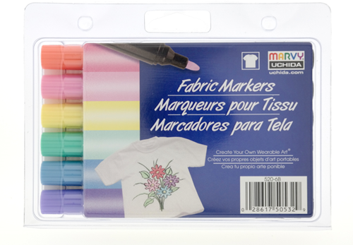 Marvy Uchida Marvy Uchida Textielstiften Bold Pastel 6 Stuks