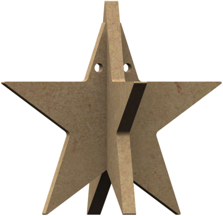Gomille MDF Figuur 3D Ster 10 cm
