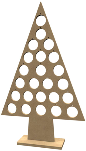 Gomille MDF Figuur Advent Kerstboom 58 cm
