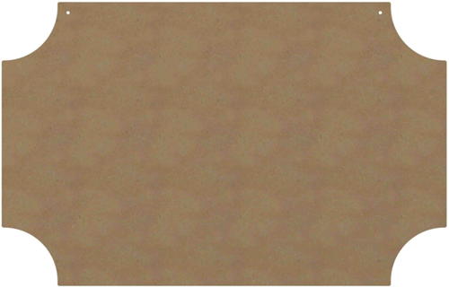 Gomille MDF Figuur Afgeronde Hoekplaat 58 cm