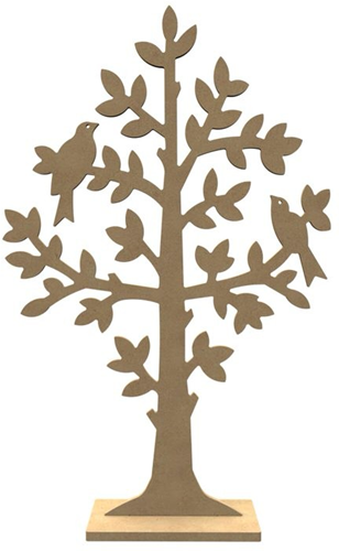 Gomille MDF Figuur Boom met Vogels 58 cm